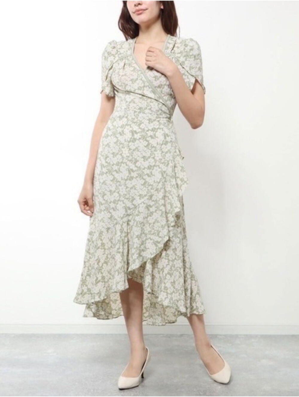 Max Studio Floral Wrap Ruffle - Picture 6 of 10